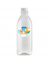 Tradineur - Pack de 12 botellas de plástico - Incluye tapa - Ideal para la conservación de tus alimentos - Capacidad de 1 Litros