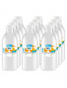 Tradineur - Pack de 12 botellas de plástico con tapa - Ideal para la conservación de tus alimentos - Capacidad de 0,75 Litros -