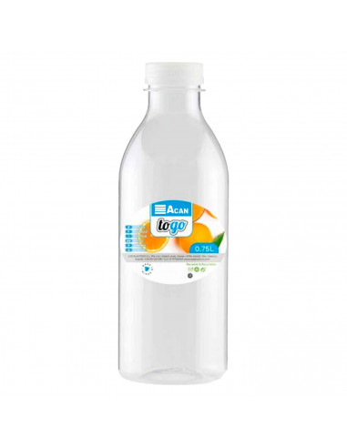 Tradineur - Pack de 12 botellas de plástico con tapa - Ideal para la conservación de tus alimentos - Capacidad de 0,75 Litros -