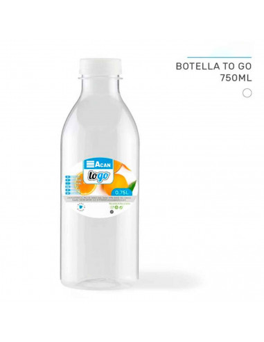 Tradineur - Pack de 12 botellas de plástico con tapa - Ideal para la conservación de tus alimentos - Capacidad de 0,75 Litros -