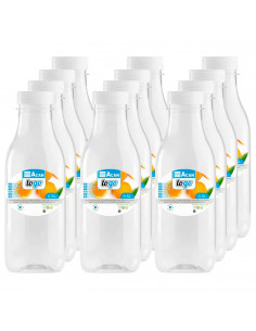 Tradineur - Pack de 12 botellas de plástico - Incluye tapa - Ideal para la conservación de tus alimentos - Capacidad de 0,5 Litr