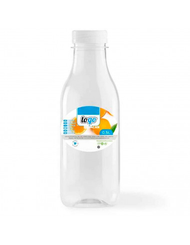Tradineur - Pack de 12 botellas de plástico - Incluye tapa - Ideal para la conservación de tus alimentos - Capacidad de 0,5 Litr