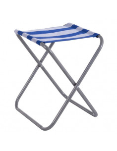 Taburete plegable camping portátil 33 x 31 x 39 cm, asiento, banqueta de hierro y textileno para playa, acampada, pesca, caza, s
