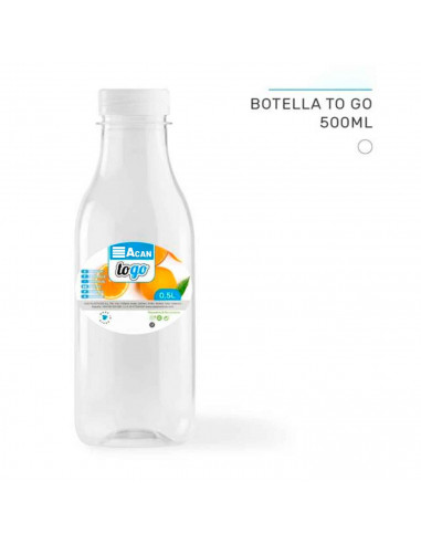 Tradineur - Pack de 12 botellas de plástico - Incluye tapa - Ideal para la conservación de tus alimentos - Capacidad de 0,5 Litr
