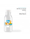 Tradineur - Pack de 12 botellas de plástico - Incluye tapa - Ideal para la conservación de tus alimentos - Capacidad de 0,33 Lit