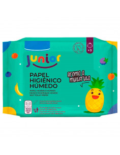 Tradineur - Papel Higiénico Húmedo WC Junior - Incluye 100 Unidades - biodegradable - Ideal para la limpieza total diaria de tod