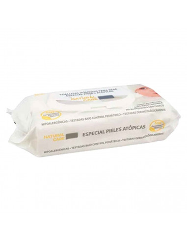 Tradineur - Toallitas para bebes "Atopicalm" - Incluye 60 Unidades - Especial para pieles sensibles con tendencia atópica.