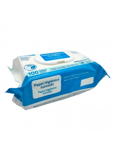Tradineur - Papel Higiénico Húmedo - Incluye 100 Unidades - Material Natural biodegradable - Hidratante - Aloe vera y Camomila.