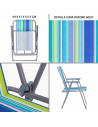 Silla de playa plegable de hierro y loneta de 53 x 46 x 75 cm. Asiento para playa o campo con divertido diseño de loca. Asiento