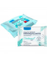 Tradineur - Toallitas desmaquillantes Natural Line - Extracto de Té Verde y Aloe Vera, Con alantoína - Incluye 15 Toallas.