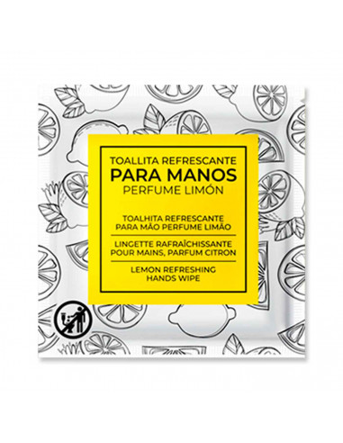 Tradineur - Toallitas con perfume de limón - Refresca la piel con rapidez y eficacia - Incluye 12 Toallas.
