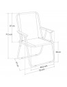 Silla de playa plegable de hierro y loneta de 53 x 46 x 75 cm. Asiento para playa o campo con divertido diseño de loca. Asiento