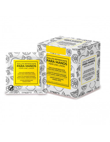 Tradineur - Toallitas con perfume de limón - Refresca la piel con rapidez y eficacia - Incluye 12 Toallas.
