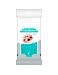 Tradineur - Toallitas higiénicas para mascotas - Especial en patas - Sin alergenos - Incluye 12 Toallas - 20 x 38 cm