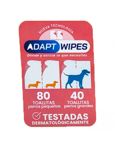 Tradineur - Toallitas higiénicas para mascotas - Segura para todas las razas - Incluye 80 pequeñas / 40 grandes