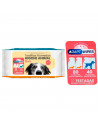 Tradineur - Toallitas higiénicas para mascotas - Segura para todas las razas - Incluye 80 pequeñas / 40 grandes
