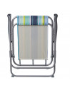 Silla de playa plegable de hierro y loneta de 53 x 46 x 75 cm. Asiento para playa o campo con divertido diseño de loca. Asiento