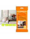 Tradineur - Toallitas especiales limpia muebles - Envase con tapa para su fácil utilización - Incluye 30 Toallas.