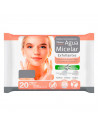 Tradineur - Toallitas desmaquillantes - Tejido Exfoliante - Todo en 1, rostro, ojos y labios - Incluye 20 Toallas.