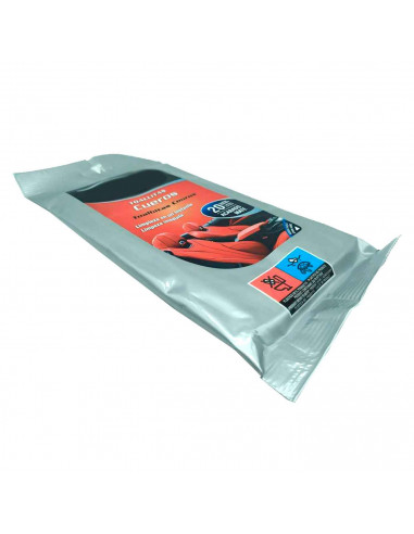 Tradineur - Toallitas Especial Para cuero - Perfume Miel- Acabado Mate- Limpieza en un instante - Incluye 20 Toallas.