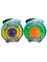 Tradineur - Juego splash flying disc con 50 globos de agua, ovni loco, juguete de agua para exterior, verano, niños, 22 x 8 cm,