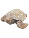 Tradineur - Tortuga marina decorativa de resina, figura de animal acuático, decoración del hogar, interior, 19 x 15 x 7 cm
