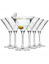 Tradineur - Set de 6 copas de cristal para cócteles, modelo Degustation, bebidas, champán, aptas para lavavajillas, fiestas, cel