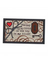 Tradineur - Felpuda con diseño de Llave - Fabricado en Goma - Ideal para la decoración de tu hogar - Polivalente - 48,5 x 68 cm