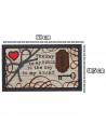 Tradineur - Felpuda con diseño de Llave - Fabricado en Goma - Ideal para la decoración de tu hogar - Polivalente - 48,5 x 68 cm