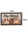 Tradineur - Felpuda con diseño de Perritos - Fabricado en Goma - Ideal para la decoración de tu hogar - Polivalente - 40 x 68 cm