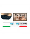 Tradineur - Felpuda con diseño de Perritos - Fabricado en Goma - Ideal para la decoración de tu hogar - Polivalente - 40 x 68 cm