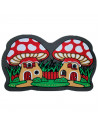 Tradineur - Felpuda con diseño de Setas - Fabricado en Goma - Ideal para la decoración de tu hogar - Polivalente - 40 x 70 cm