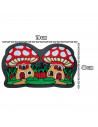 Tradineur - Felpuda con diseño de Setas - Fabricado en Goma - Ideal para la decoración de tu hogar - Polivalente - 40 x 70 cm