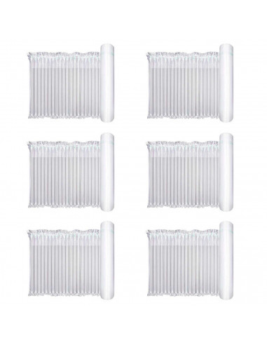 Tradineur - Pack de 6 rollos de embalaje de plástico inflable, columna de aire, protector, envoltorio para transporte, paqueterí