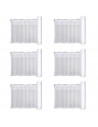 Tradineur - Pack de 6 rollos de embalaje de plástico inflable, columna de aire, protector, envoltorio para transporte, paqueterí