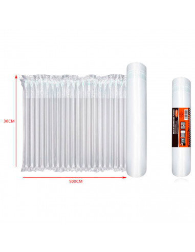 Tradineur - Pack de 6 rollos de embalaje inflable de plástico, columna de aire, protector, envoltorio para transporte, paqueterí