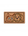 Tradineur - Felpudo Welcome Perro y Gato - Fabricado en Polipropileno - Ideal para dar la bienvenida a tus amigos en tu hogar -