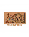 Tradineur - Felpudo Welcome Perro y Gato - Fabricado en Polipropileno - Ideal para dar la bienvenida a tus amigos en tu hogar -