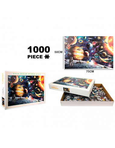 Tradineur - Puzzle/Rompecabezas de 1000 piezas - Diseño de Espacio Exterior - Fabricación en cartón - Tamaño: 50 x 75 cm