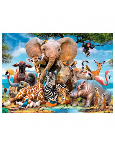 Tradineur - Puzzle/Rompecabezas de 1000 piezas - Diseño de Animales - Fabricación en cartón - Tamaño: 50 x 75 cm