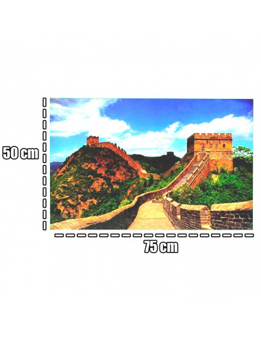 Tradineur - Puzzle/Rompecabezas de 1000 piezas - Diseño de la Muralla China - Fabricación en cartón - Tamaño: 50 x 75 cm