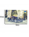 Tradineur - Puzzle/Rompecabezas de 1000 piezas - Diseño de Coche Azul - Fabricación en cartón - Tamaño: 50 x 75 cm