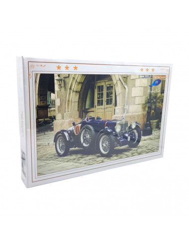 Tradineur - Puzzle/Rompecabezas de 1000 piezas - Diseño de Coche Azul - Fabricación en cartón - Tamaño: 50 x 75 cm