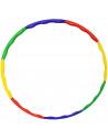 Tradineur - Pack de 3 Hula Hoop desmontables - Fabricados en plástico multicolor no tóxico - Diámetro: 73 cm - Perfectos para de
