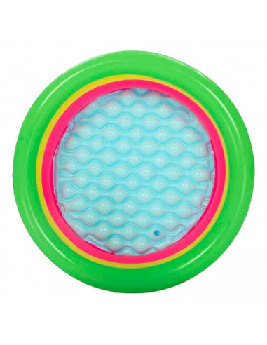 Tradineur - Piscina hinchable infantil, 3 aros, vinilo resistente, válvula de seguridad, 3 cámaras de aire. Multicolor. 70 x 24