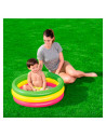 Tradineur - Piscina hinchable infantil, 3 aros, vinilo resistente, válvula de seguridad, 3 cámaras de aire. Multicolor. 70 x 24