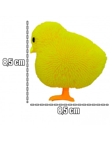 Tradineur - Pollito antiestrés  - Poliuretano blando - Bola calmante para aliviar el estrés, regalo original - Ø 8,5 cm - Color