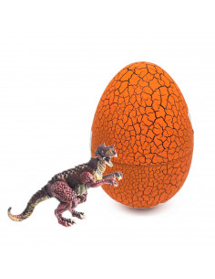 Tradineur - Huevo de dinosaurio - Fabricado en PVC no toxico - Ideal para que los niños coleccionen - Color Surtido