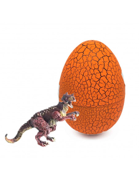Tradineur - Huevo de dinosaurio - Fabricado en PVC no toxico - Ideal para que los niños coleccionen - Color Surtido