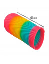 Tradineur - Muelle Arcoíris - Colores Brillantes - Ideal para el antiestrés, regalo para niños, premios de clases. - 15 x 5 cm
